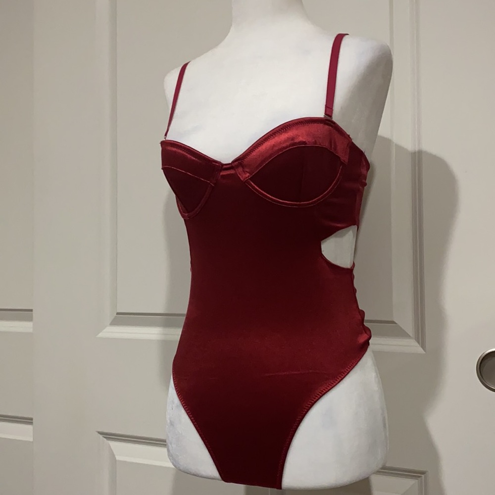 Sold Out Urban Outfitters Out from Under Bustier Satin Bodysuit